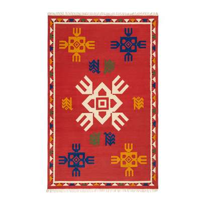 Ковер из шерсти по мотивам чувашских орнаментов из коллекции cultural heritage, 160х230 см Tkano TK24-DR0015