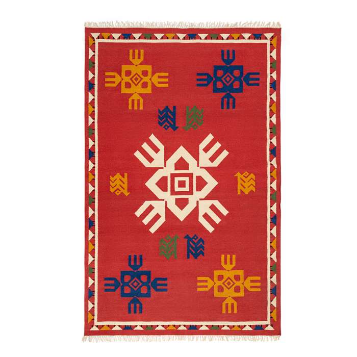 Ковер из шерсти по мотивам чувашских орнаментов из коллекции cultural heritage, 160х230 см Tkano TK24-DR0015