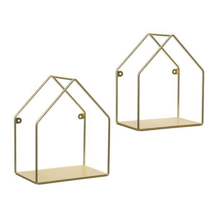 Набор полок настенных cenci, золотой, 2 шт. Bergenson Bjorn AK-BESH-CEGO