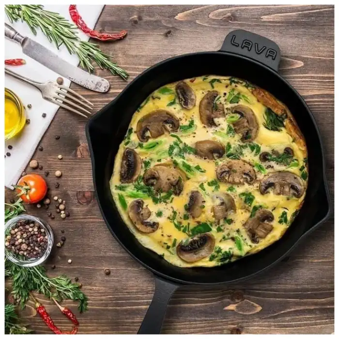 Литая чугунная сковорода ECO 28см LAVA LV ECO Y TV 28 Black