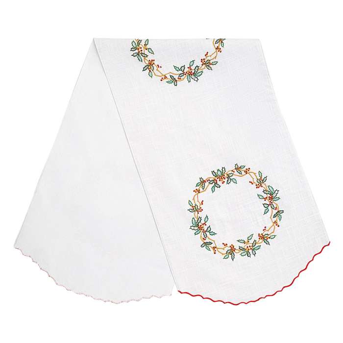 Дорожка на стол festive wreath из коллекции new year essential, 45х150 см Tkano TK24-TR0007