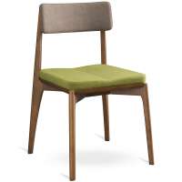 Стул aska, рогожка, орех/темно-коричневый/зеленый LATITUDE ASKCHVNGBSKDBRWNGRN