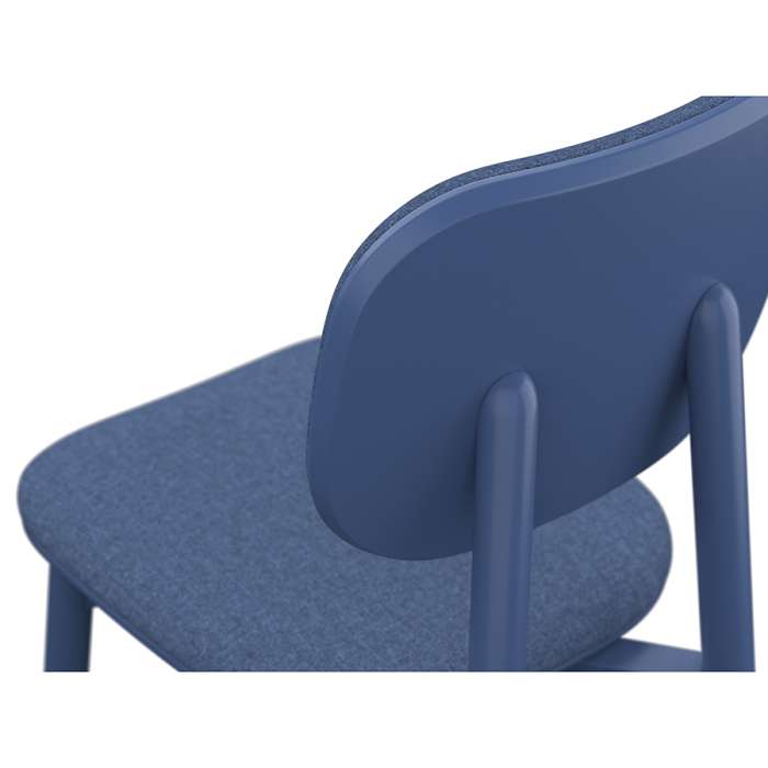 Стул с обивкой saga, рогожка, синий LATITUDE SGBRDCHUPHLBSKBL