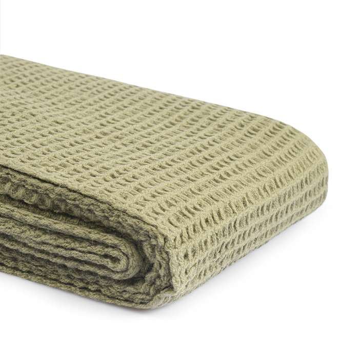 Плед из шерсти травянисто-зеленого цвета из коллекции essential, 130х180 см Tkano TK23-TH0004