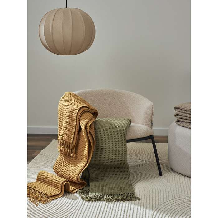 Плед из шерсти травянисто-зеленого цвета из коллекции essential, 130х180 см Tkano TK23-TH0004