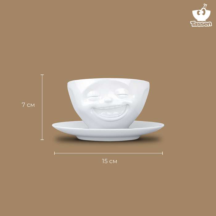 Чайная пара laughing, 200 мл, белая Tassen T01.47.01