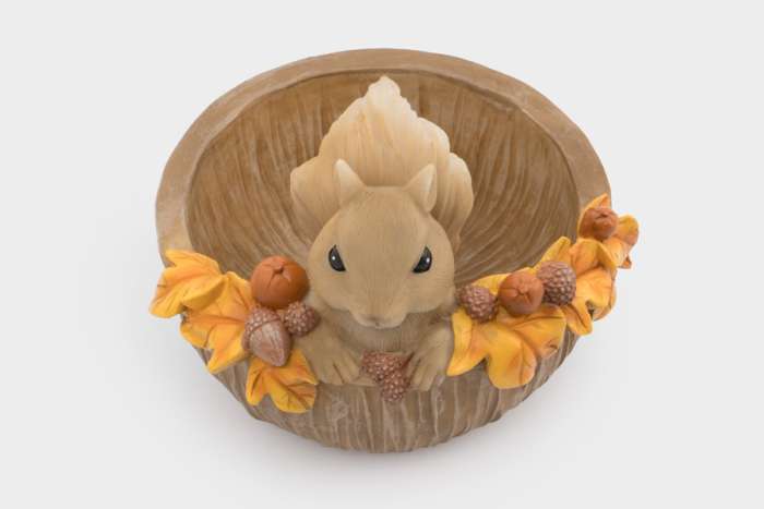 Конфетница, 17х14 см, полирезин, коричневая, Белка, Autumn forest ANNA LAFARG ANLAF-1