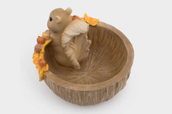 Конфетница, 17х14 см, полирезин, коричневая, Белка, Autumn forest ANNA LAFARG ANLAF-1