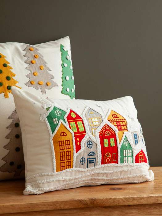 Чехол на подушку snowy village из коллекции new year essential, 30х45 см Tkano TK25-CC0028