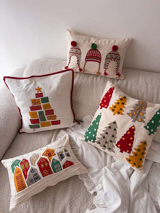 Чехол на подушку snowy village из коллекции new year essential, 30х45 см Tkano TK25-CC0028