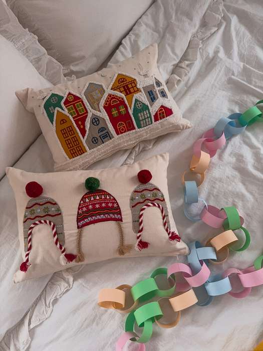 Чехол на подушку snowy village из коллекции new year essential, 30х45 см Tkano TK25-CC0028