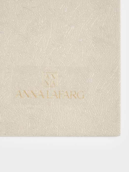 Салфетка под приборы, 30х45 см, ПВХ/полиэстер, прямоугольная, серебристая, Тиснение ANNA LAFARG ANLAF-MT24514E