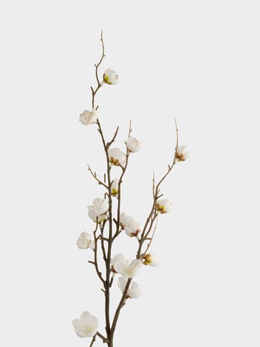 Ветка декоративная, 80 см, полиэстер/металл, Белые цветы, Interior spring ANNA LAFARG ANLAF-EY-J38524-F0001