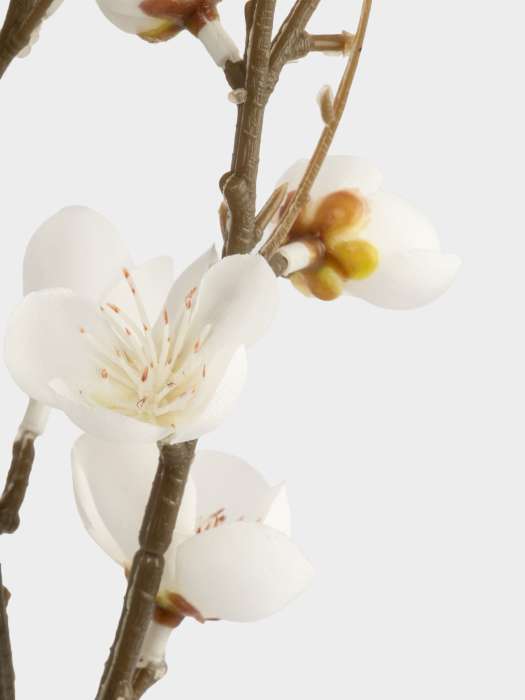 Ветка декоративная, 80 см, полиэстер/металл, Белые цветы, Interior spring ANNA LAFARG ANLAF-EY-J38524-F0001