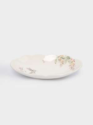 Блюдо, 31х18 см, керамика, овальное, белое, Кролик с цветами, Flower Rabbit ANNA LAFARG ANLAF-FDH-050825-3