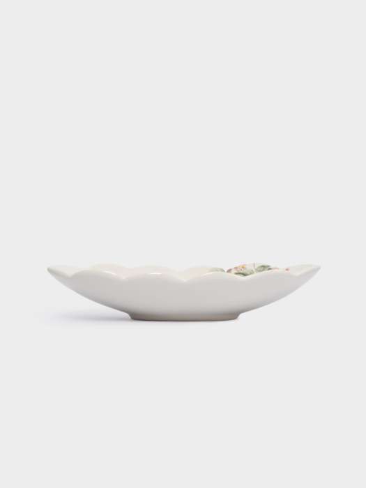 Блюдо, 31х18 см, керамика, овальное, белое, Кролик с цветами, Flower Rabbit ANNA LAFARG ANLAF-FDH-050825-3