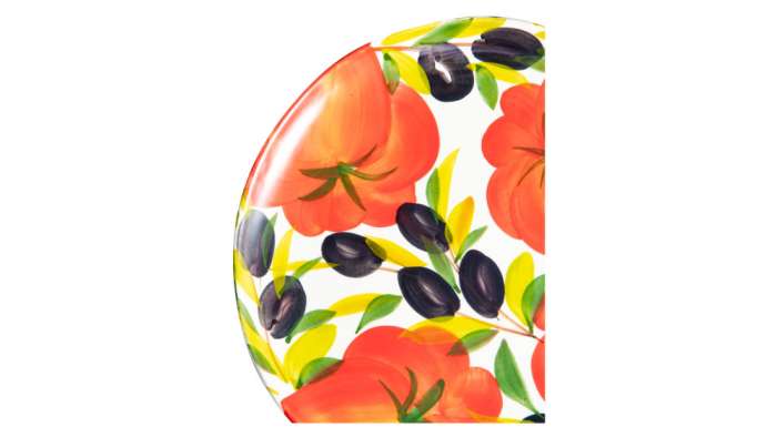 Тарелка закусочная Томаты и оливки 22 см, керамика EDELWEISS EDW-2006R