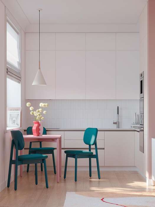 Стол обеденный saga, 75х75 см, розовый LATITUDE SGBRDTBL_D_SQPK75