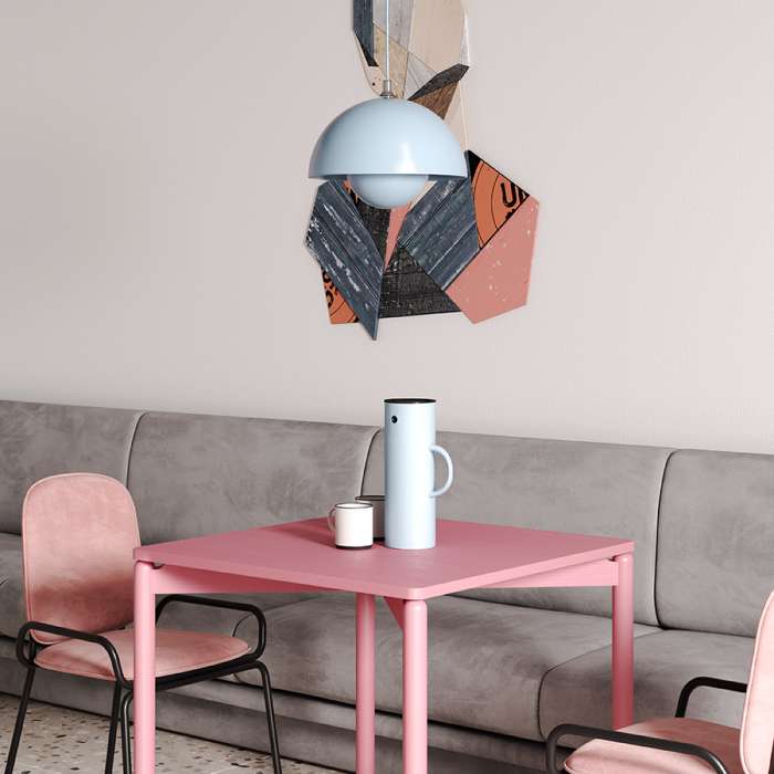 Стол обеденный saga, 75х75 см, розовый LATITUDE SGBRDTBL_D_SQPK75