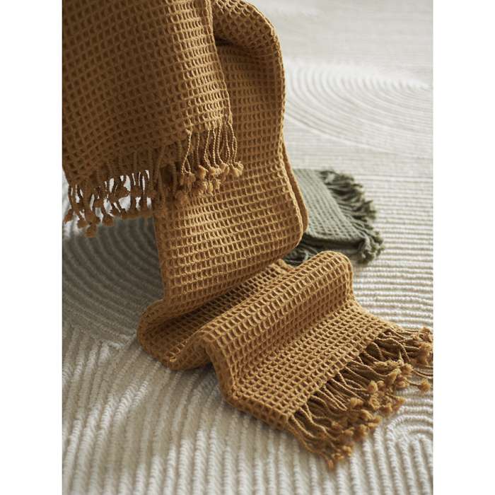 Плед из шерсти цвета охры из коллекции essential, 130х180 см Tkano TK23-TH0005