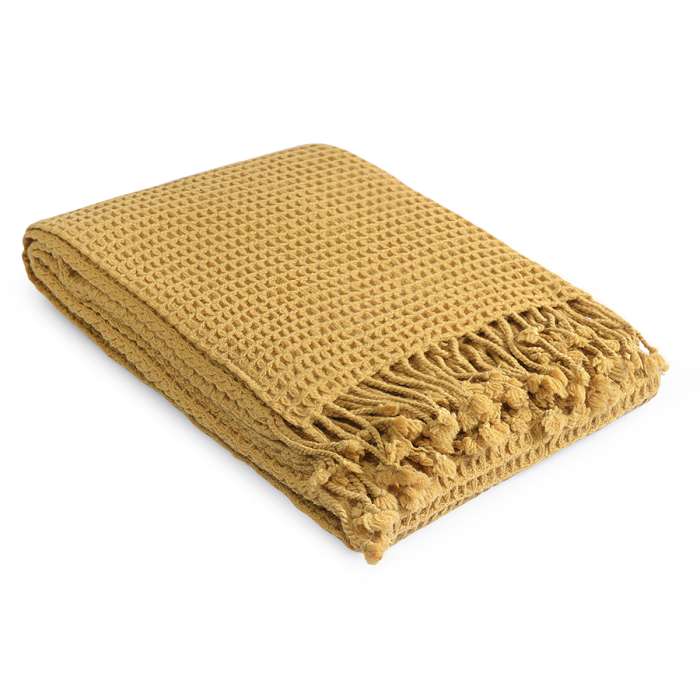Плед из шерсти цвета охры из коллекции essential, 130х180 см Tkano TK23-TH0005