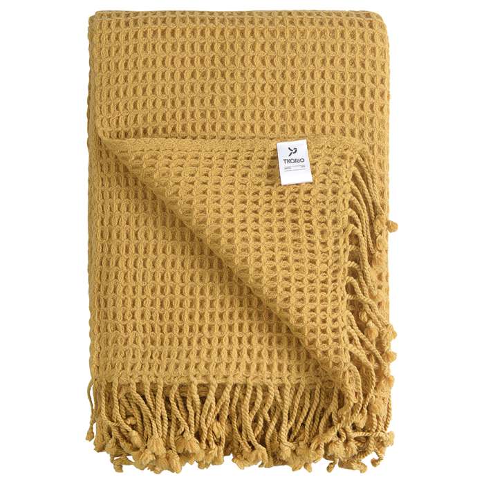 Плед из шерсти цвета охры из коллекции essential, 130х180 см Tkano TK23-TH0005
