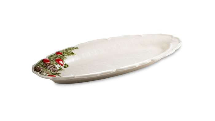 Блюдо овальное Bordallo Pinheiro Рождественская гирлянда 40х19 см, керамика BOR65020018