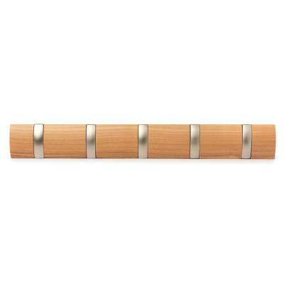 Вешалка настенная flip, 50,8 см, натуральное дерево, 5 крючков UMBRA 318850-390