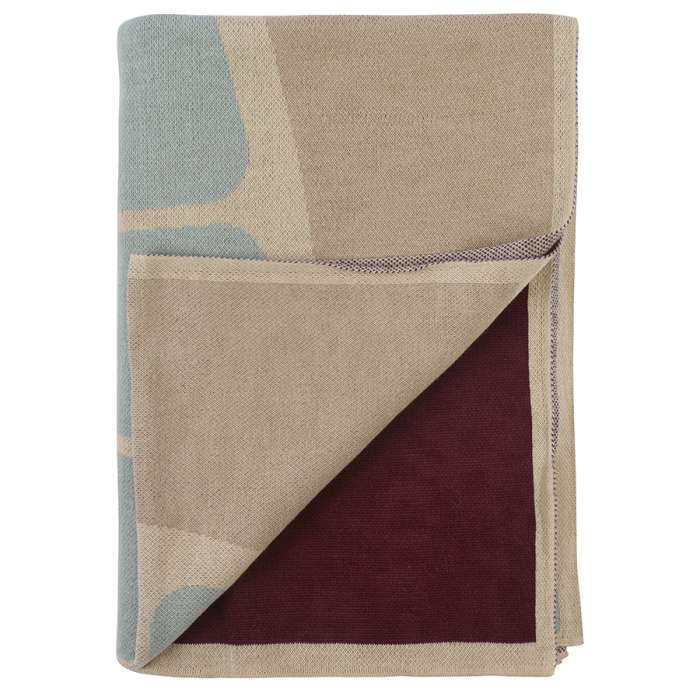 Плед из хлопка с рисунком Tea plantation из коллекции Terra, 130х180 см TKANO TK22-TH0002