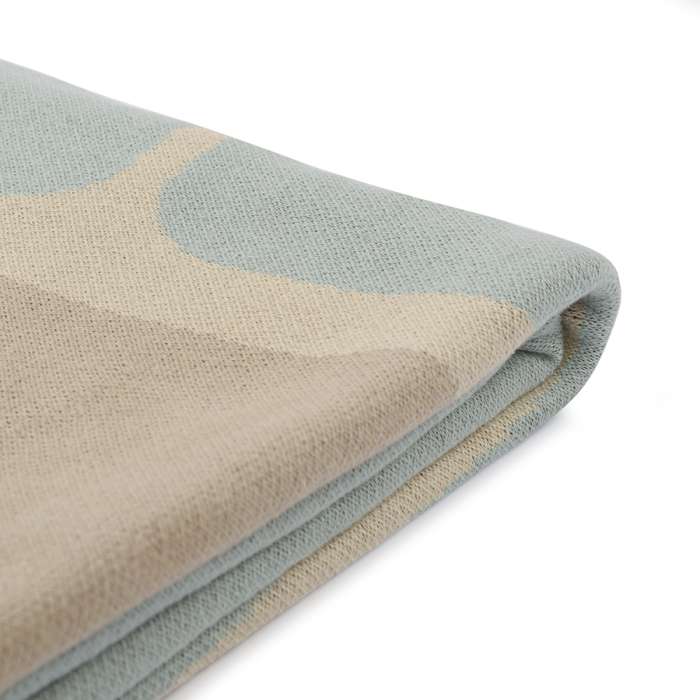 Плед из хлопка с рисунком Tea plantation из коллекции Terra, 130х180 см TKANO TK22-TH0002