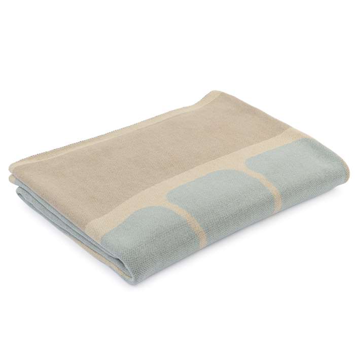 Плед из хлопка с рисунком Tea plantation из коллекции Terra, 130х180 см TKANO TK22-TH0002