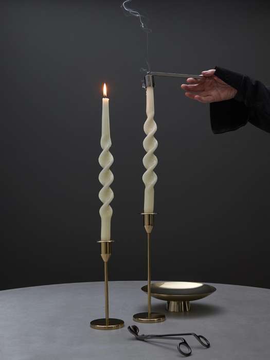 Набор из двух свечей кремового цвета из коллекции essential, 35 см Tkano TK25-CND0004