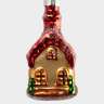 Игрушка елочная, 5х8 см, стекло, Домик, New year ANNA LAFARG ANLAF-EG01-KU-062