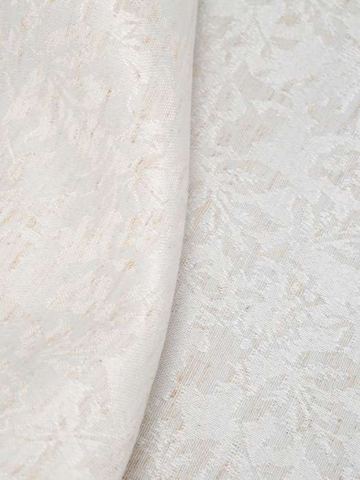 Скатерть, 170х250 см, жаккард, полиэстер/лен, бежевая, Цветы, Vernazza ANNA LAFARG ANLAF-ZSA25-1TCm