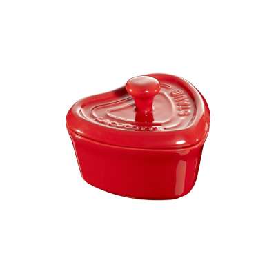 Мини-кокот в форме сердца, 10 см, вишневый STAUB 40511-092