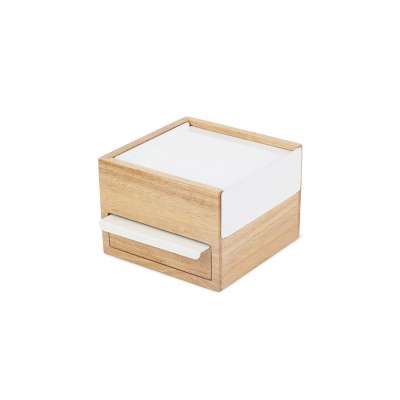 Шкатулка stowit mini, белая/дерево UMBRA 1005314-390