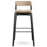 Стул барный aska, рогожка, черный/бежевый LATITUDE ASKBCHBKBSKBG