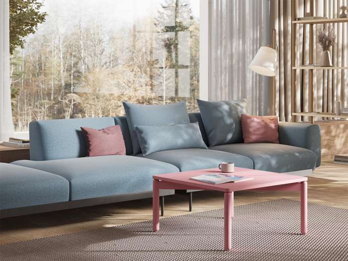 Столик кофейный saga, 60х60 см, розовый LATITUDE SGBRDTBL_C_SQPK60