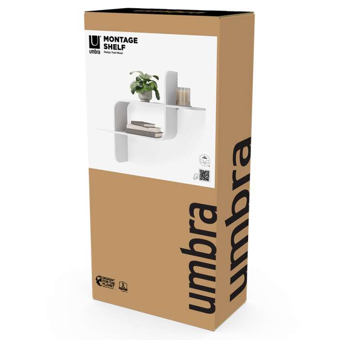 Полка настенная montage, белая UMBRA 1017571-660