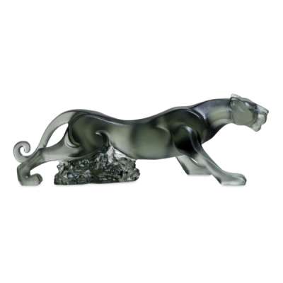 Фигурка Decor de table Леопард, хрусталь, серая, п/к