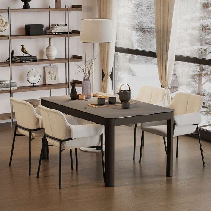 Стол обеденный leif, 160х90 см, серо-бежевый Bergenson Bjorn BB0000469