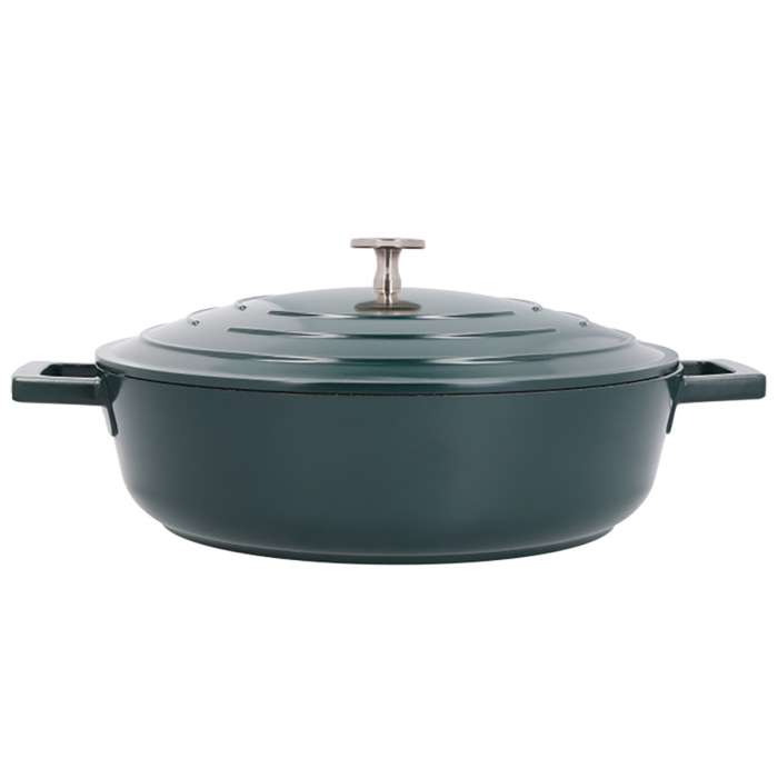 Жаровня GREEN 28 см литой алюминий MasterClass Kitchen Craft MCMSCRD28GRN