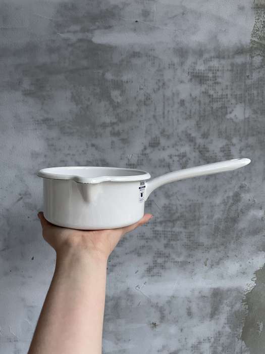 Ковш с носиком, 12 см, 0,5 л, белый, WEISS RIESS 0035-033