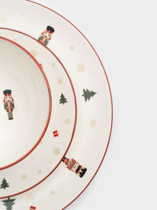 Сервиз обеденный, 6 перс, 18 пр, фарфор P, белый, Щелкунчики, Nutcracker ANNA LAFARG ANLAF-HS25021101