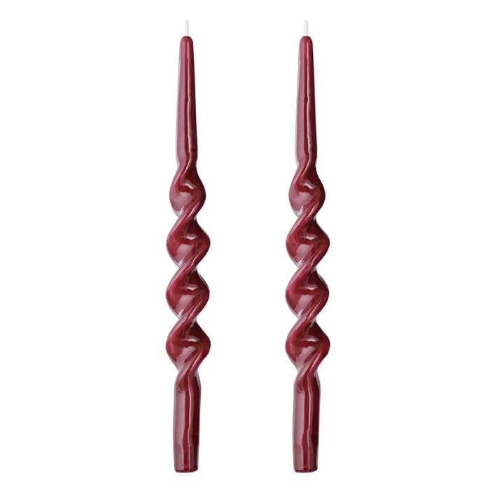 Набор из двух свечей бордового цвета из коллекции essential, 35 см Tkano TK25-CND0005