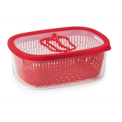 Контейнер для хранения овощей со съемной корзиной SNIPS 4 л, красный, пластик