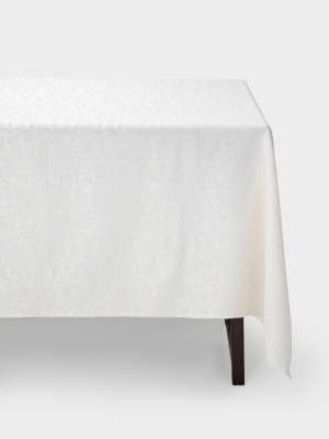 Скатерть, 160х160 см, жаккард, полиэстер/лен, бежевая, Цветы, Vernazza ANNA LAFARG ANLAF-ZSA25-1TCs