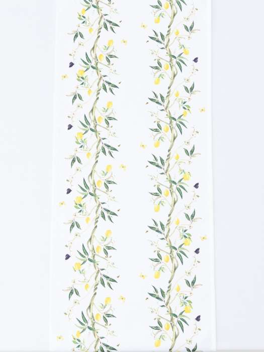 Дорожка настольная, 40х160 см, полиэстер, белая, Лимоны на ветках, Lemon branch ANNA LAFARG ANLAF-QFS26-2TR
