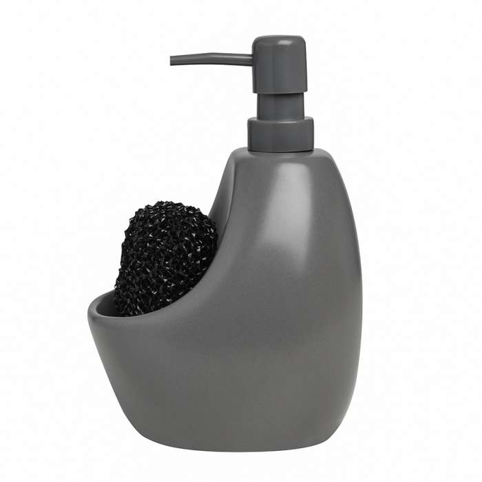 Диспенсер для мыла с подставкой для губки joey, 590 мл, уголь UMBRA 330750-149