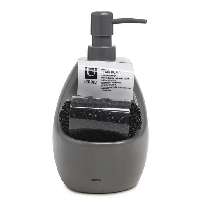 Диспенсер для мыла с подставкой для губки joey, 590 мл, уголь UMBRA 330750-149